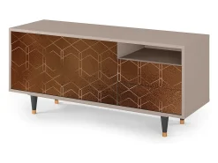 Mueble de TV - 125х56х41 cm - T7 - Chocolate Bar, Latte Bege
