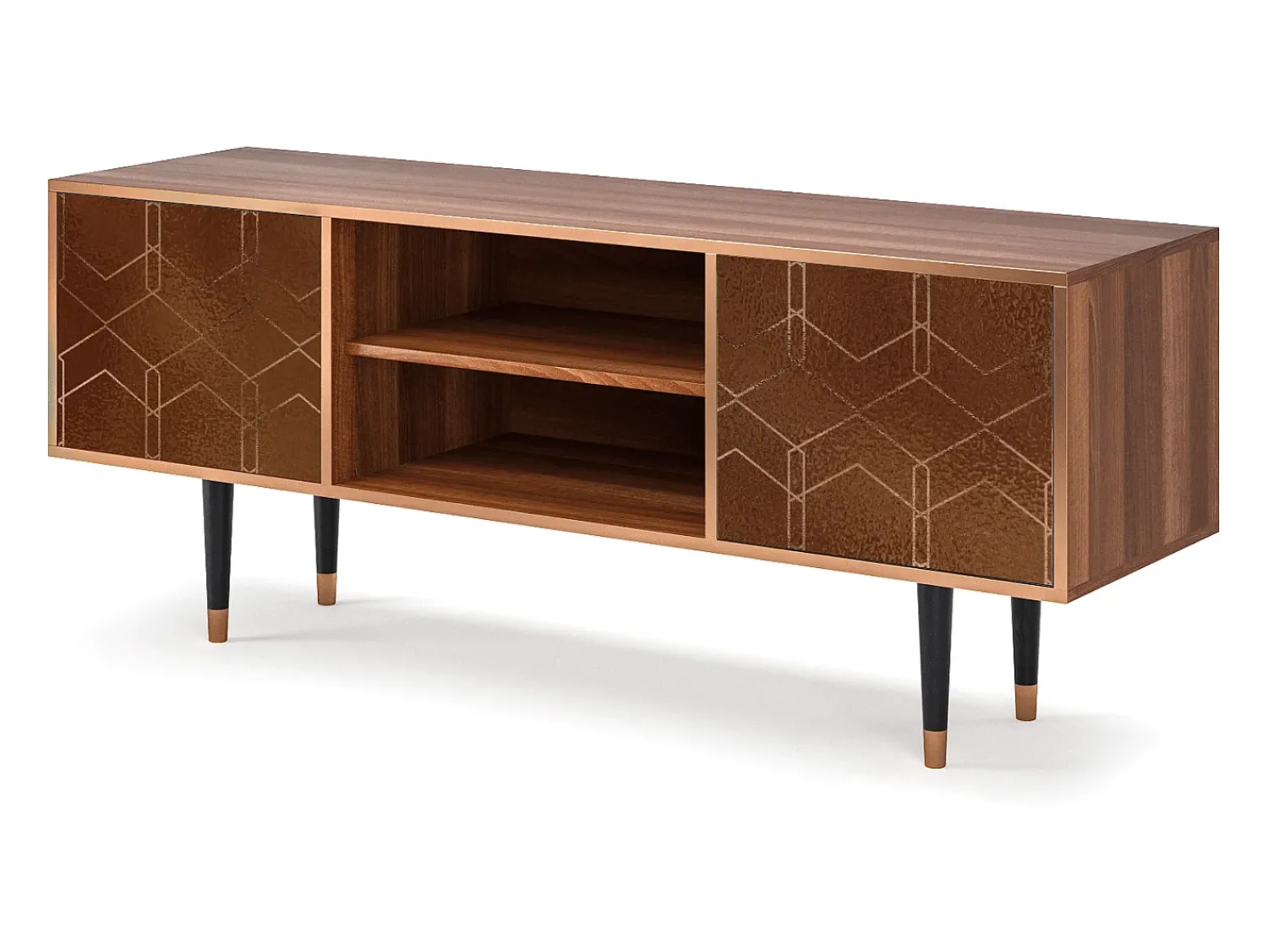 Best Mueble de TV - 170х69х48 cm - T2 - Chocolate Bar, Nogueira Castanho