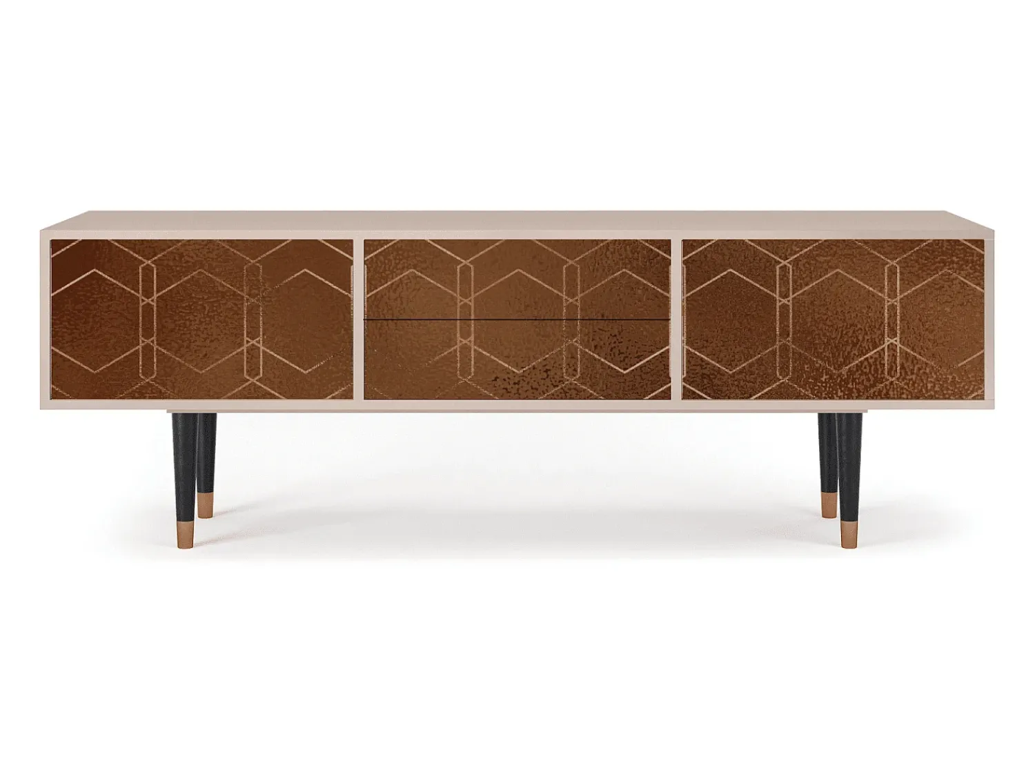 Móvel De Tv| Mueble de TV - 170х59х48 cm - T4 - Chocolate Bar, Latte Bege