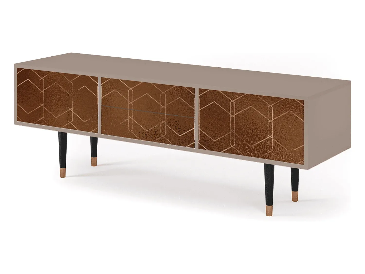 Móvel De Tv| Mueble de TV - 170х59х48 cm - T4 - Chocolate Bar, Latte Bege