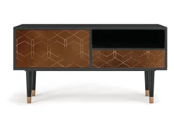 Móvel De Tv| Mueble de TV - 115х59х48 cm - T3 - Chocolate Bar, Antracite Cinza antracite
