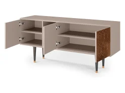Móvel De Tv* Mueble de TV - 150х69х41 cm - T5 - Chocolate Bar, Latte Bege