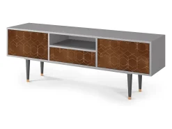 Hot Mueble de TV - 170х59х41 cm - T6 - Chocolate Bar, Cinza Cinzento