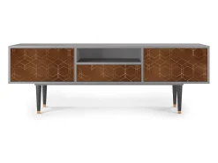 Hot Mueble de TV - 170х59х41 cm - T6 - Chocolate Bar, Cinza Cinzento