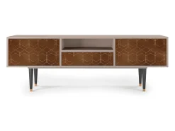Móvel De Tv* Mueble de TV - 170х59х41 cm - T6 - Chocolate Bar, Latte Bege