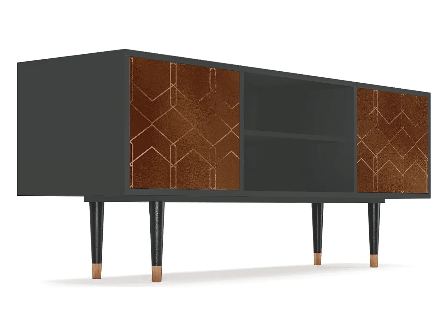 Sale Mueble de TV - 170х69х48 cm - T2 - Chocolate Bar, Antracite Cinza antracite