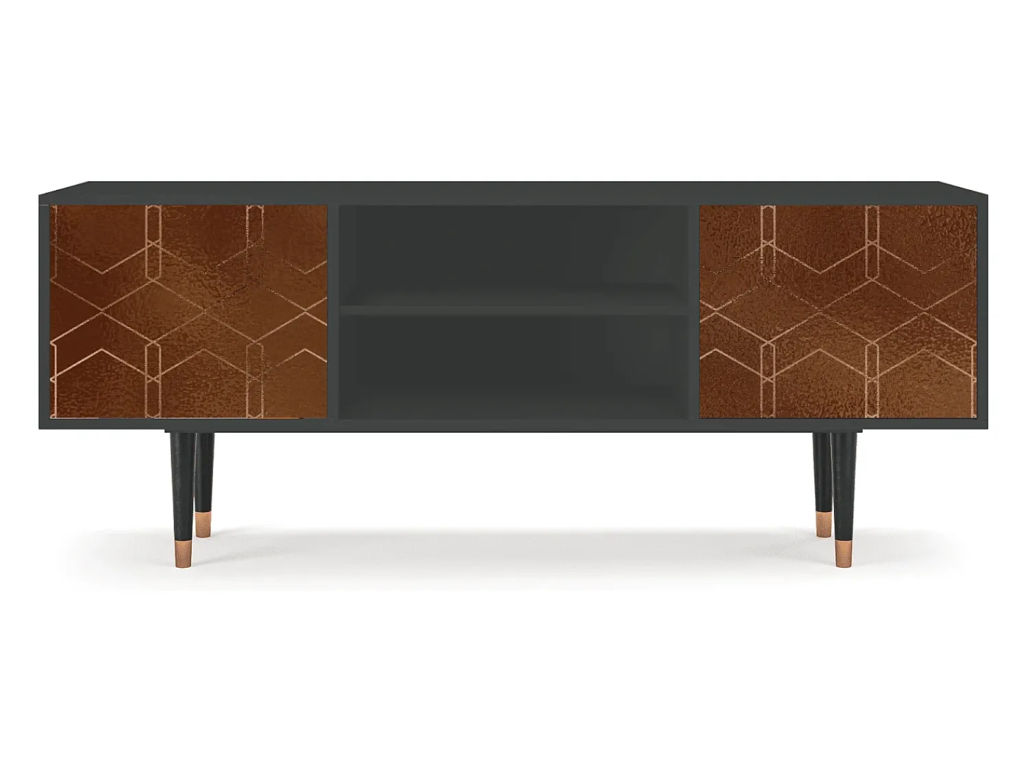 Sale Mueble de TV - 170х69х48 cm - T2 - Chocolate Bar, Antracite Cinza antracite