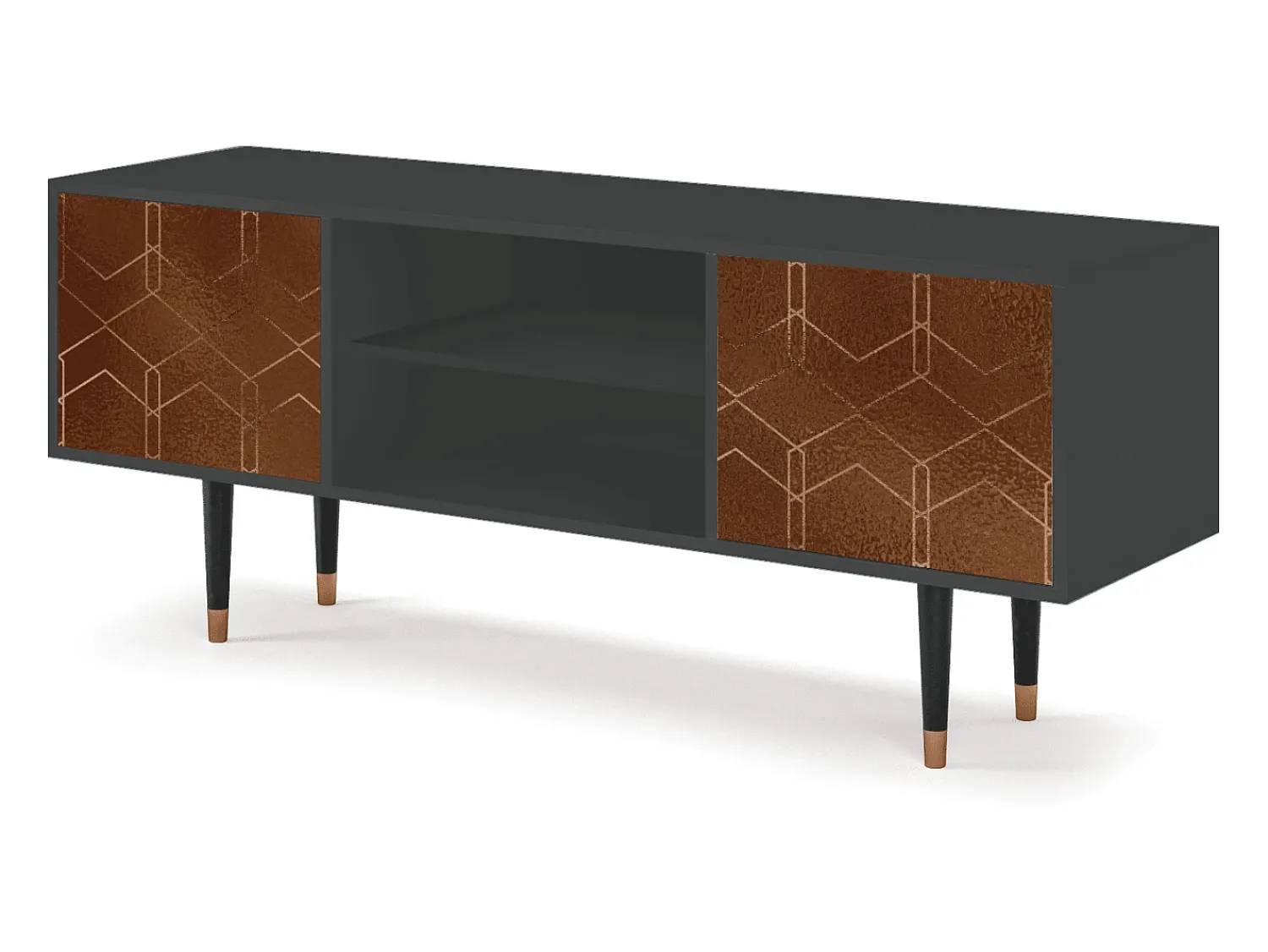 Sale Mueble de TV - 170х69х48 cm - T2 - Chocolate Bar, Antracite Cinza antracite