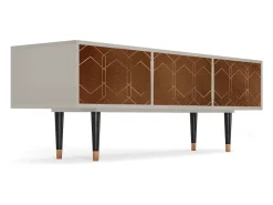 Móvel De Tv| Mueble de TV - 170х59х48 cm - T4 - Chocolate Bar, Areia Bege