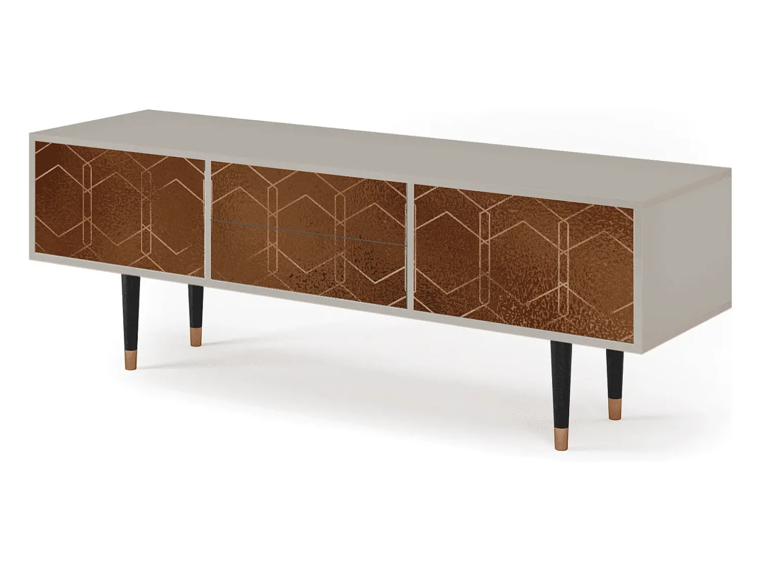 Móvel De Tv| Mueble de TV - 170х59х48 cm - T4 - Chocolate Bar, Areia Bege