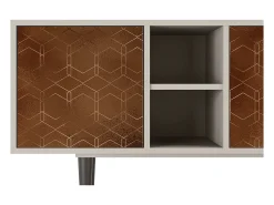 Móvel De Tv* Mueble de TV - 150х69х41 cm - T5 - Chocolate Bar, Areia Bege