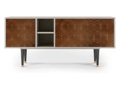Móvel De Tv* Mueble de TV - 150х69х41 cm - T5 - Chocolate Bar, Areia Bege