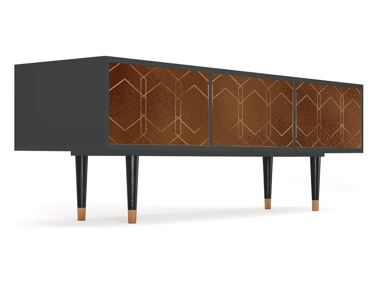 Mueble de TV - 170х59х48 cm - T4 - Chocolate Bar, Antracite Cinza antracite