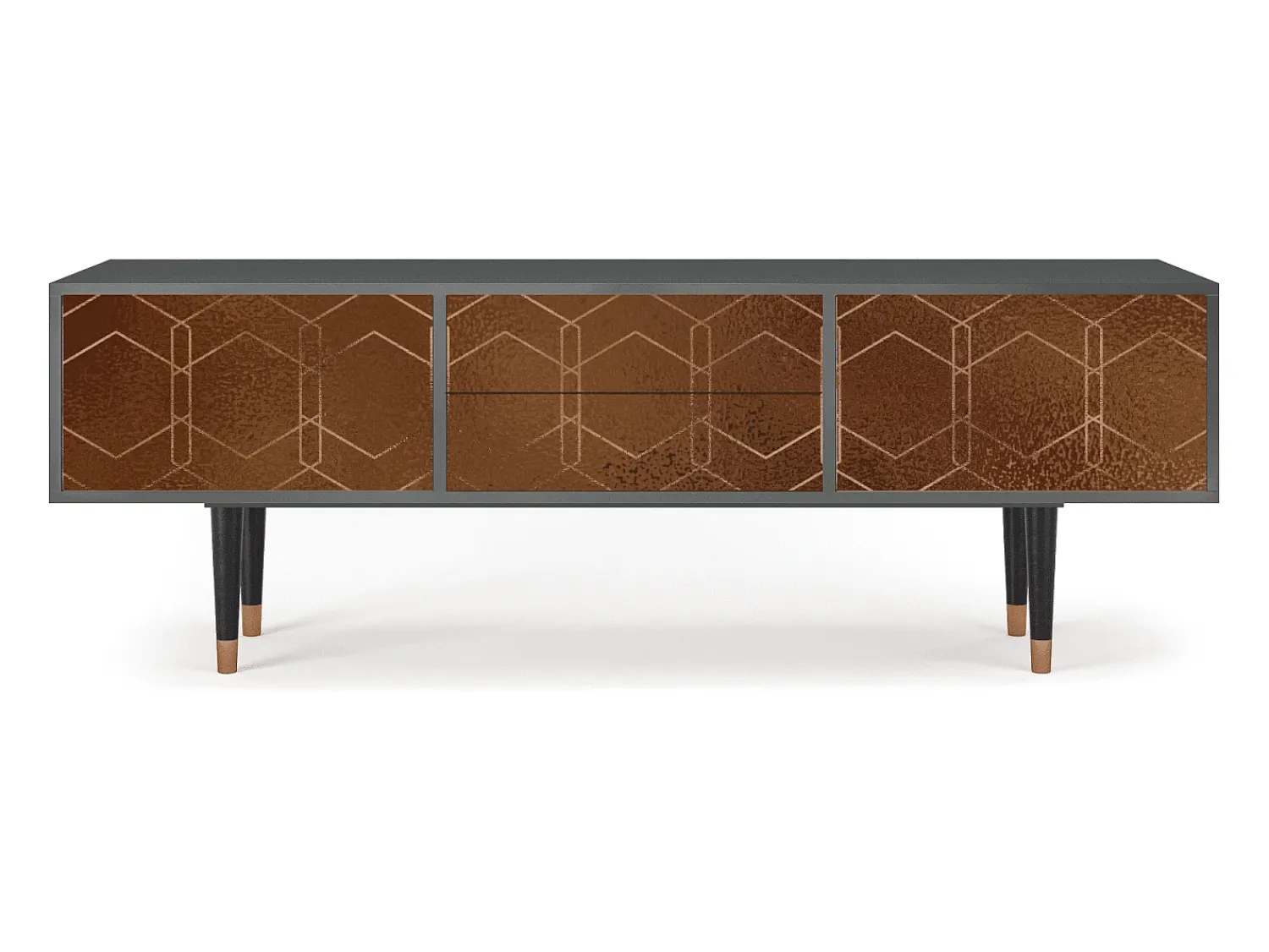 Mueble de TV - 170х59х48 cm - T4 - Chocolate Bar, Antracite Cinza antracite