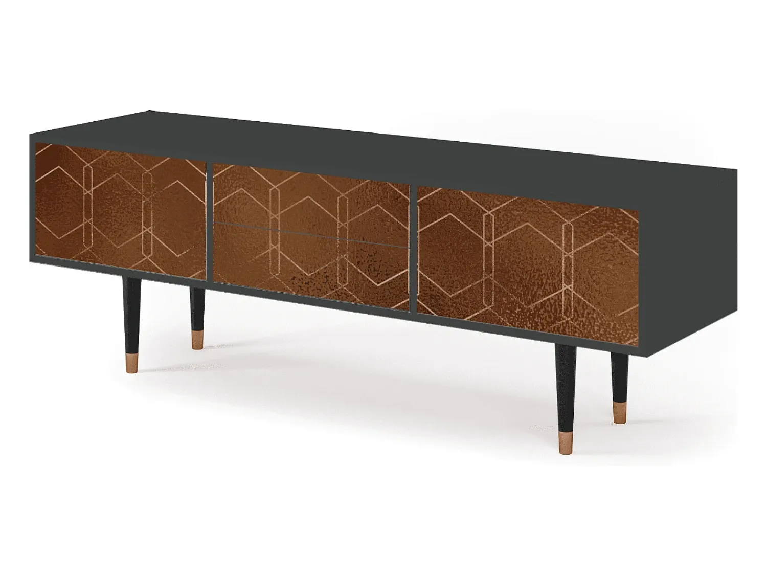 Mueble de TV - 170х59х48 cm - T4 - Chocolate Bar, Antracite Cinza antracite
