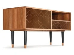 Mueble de TV - 115х59х48 cm - T3 - Chocolate Bar, Nogueira^ Móvel De Tv