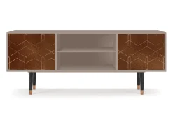 Móvel De Tv| Mueble de TV - 170х69х48 cm - T2 - Chocolate Bar, Latte Bege