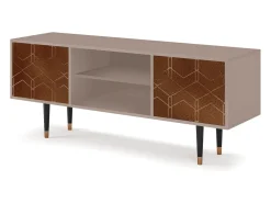 Móvel De Tv| Mueble de TV - 170х69х48 cm - T2 - Chocolate Bar, Latte Bege