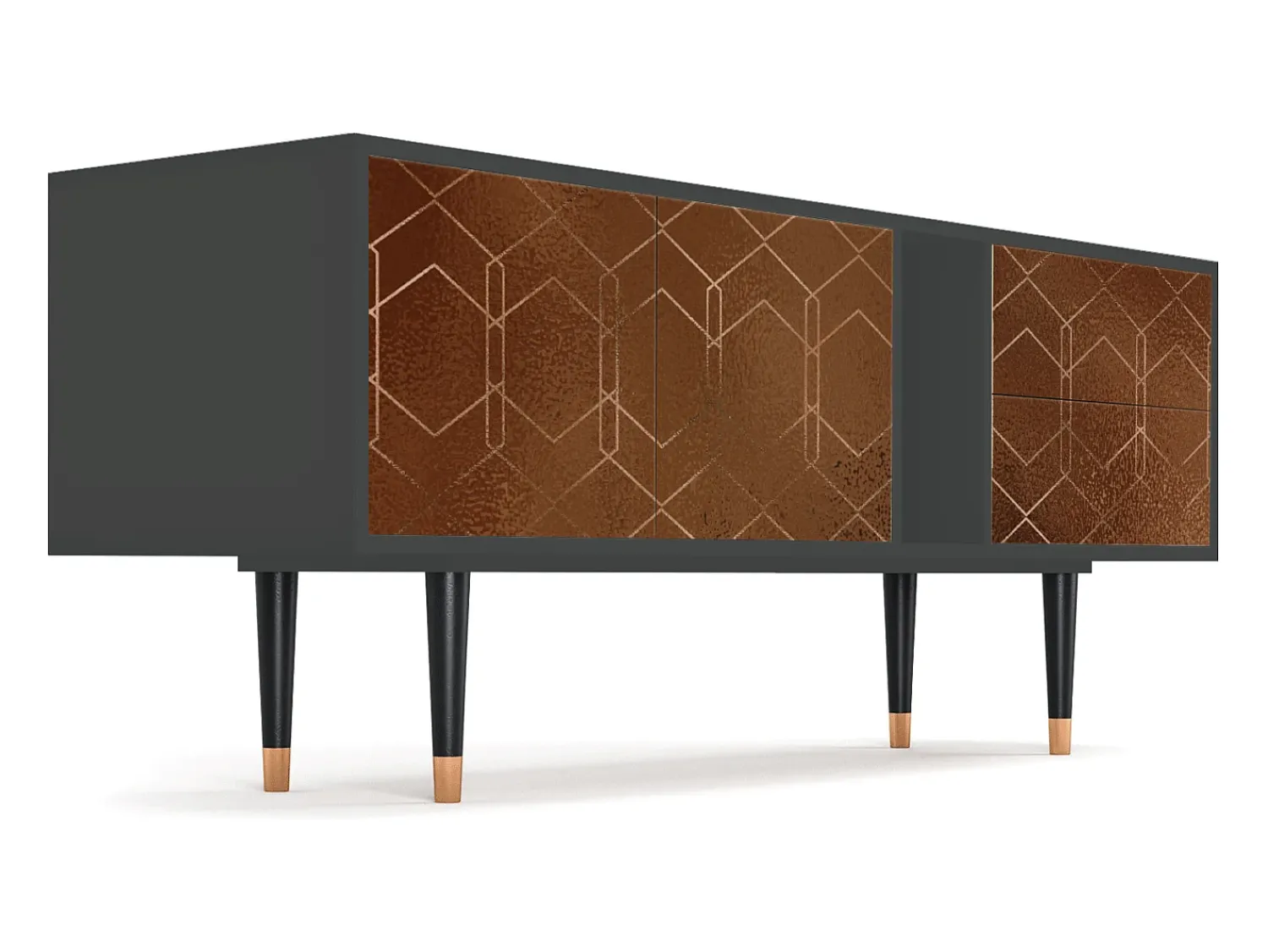 Mueble de TV - 170х69х48 cm - T1 - Chocolate Bar, Antracite^ Móvel De Tv