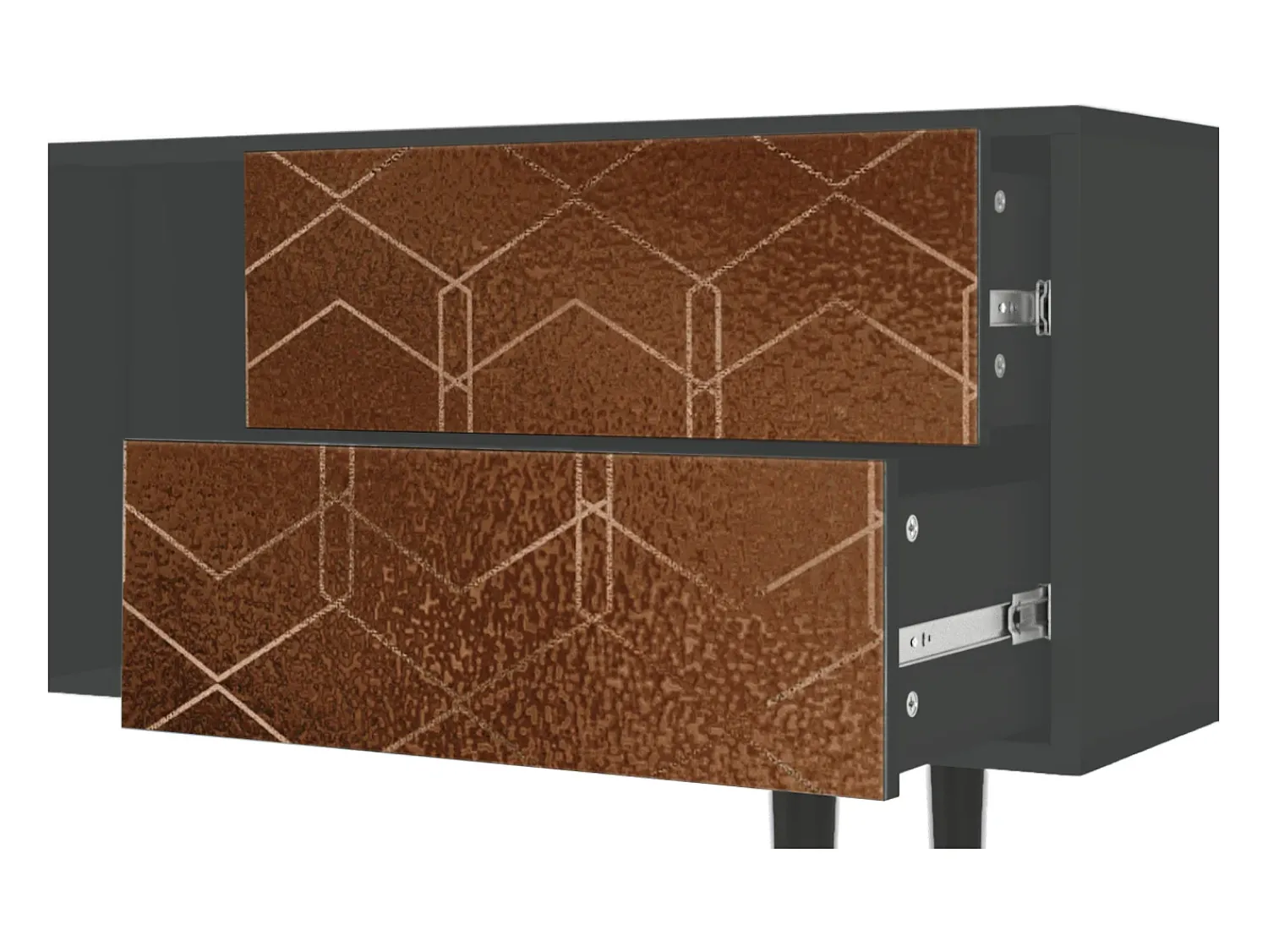 Mueble de TV - 170х69х48 cm - T1 - Chocolate Bar, Antracite^ Móvel De Tv