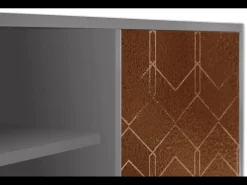 Móvel De Tv* Mueble de TV - 170х69х48 cm - T2 - Chocolate Bar, Cinza Cinzento