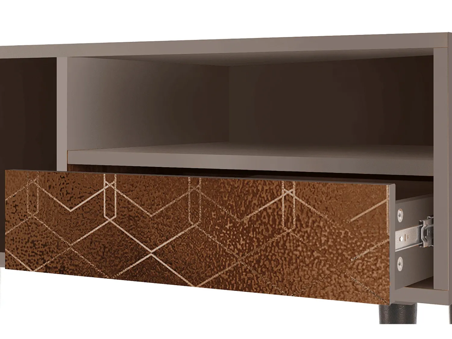Discount Mueble de TV - 115х59х48 cm - T3 - Chocolate Bar, Latte Bege