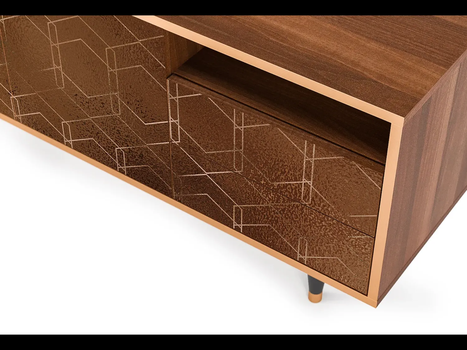 Mueble de TV - 125х56х41 cm - T7 - Chocolate Bar, Nogueira^ Móvel De Tv