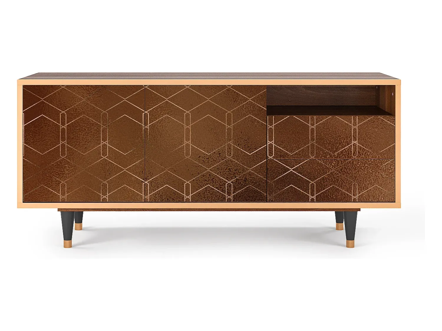 Mueble de TV - 125х56х41 cm - T7 - Chocolate Bar, Nogueira^ Móvel De Tv