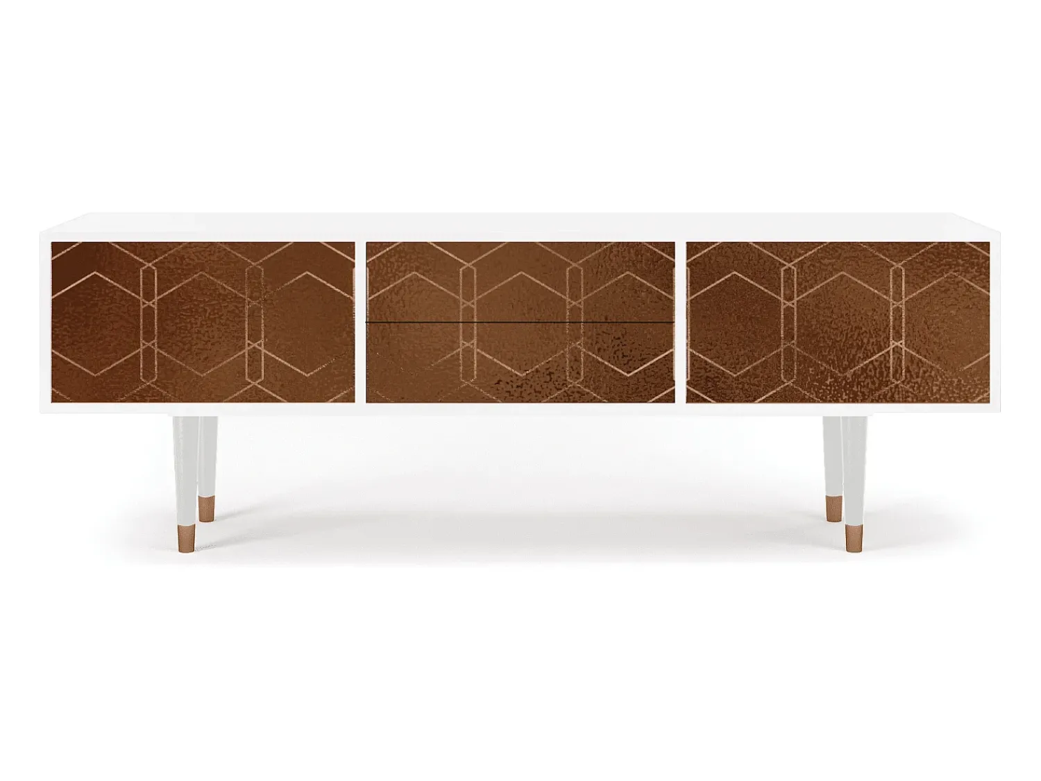 Móvel De Tv* Mueble de TV - 170х59х48 cm - T4 - Chocolate Bar, Branco Bege