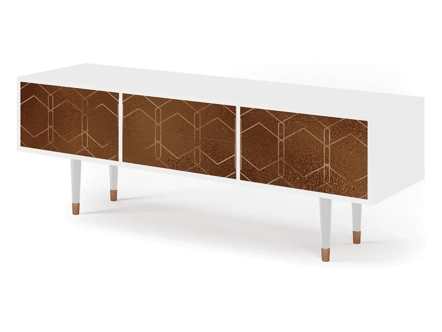Móvel De Tv* Mueble de TV - 170х59х48 cm - T4 - Chocolate Bar, Branco Bege