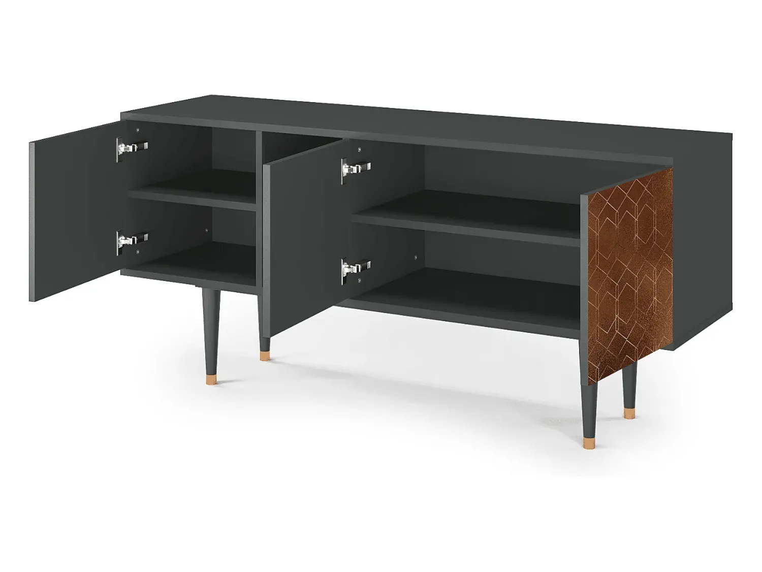 Mueble de TV - 150х69х41 cm - T5 - Chocolate Bar, Antracite^ Móvel De Tv