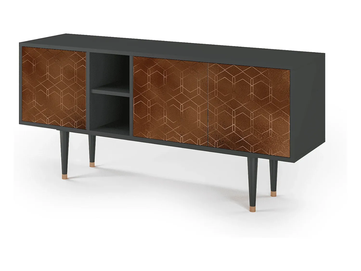 Mueble de TV - 150х69х41 cm - T5 - Chocolate Bar, Antracite^ Móvel De Tv