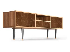 Mueble de TV - 170х59х41 cm - T6 - Chocolate Bar, Nogueira^ Móvel De Tv
