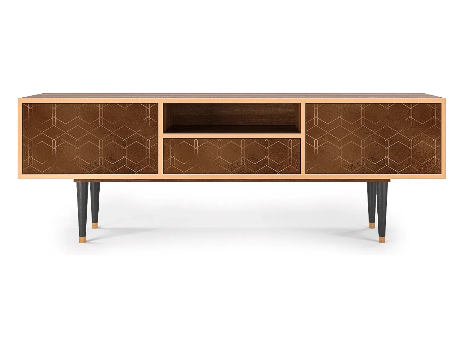 Mueble de TV - 170х59х41 cm - T6 - Chocolate Bar, Nogueira^ Móvel De Tv