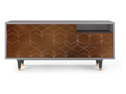 Mueble de TV - 125х56х41 cm - T7 - Chocolate Bar, Cinza^ Móvel De Tv