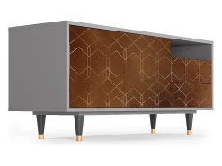 Mueble de TV - 125х56х41 cm - T7 - Chocolate Bar, Cinza^ Móvel De Tv