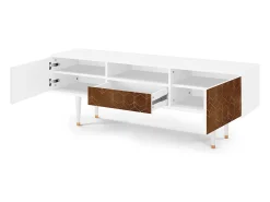 Clearance Mueble de TV - 170х59х41 cm - T6 - Chocolate Bar, Branco Bege