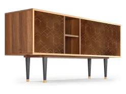 Móvel De Tv| Mueble de TV - 150х69х41 cm - T5 - Chocolate Bar, Nogueira Castanho