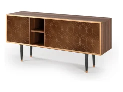 Móvel De Tv| Mueble de TV - 150х69х41 cm - T5 - Chocolate Bar, Nogueira Castanho