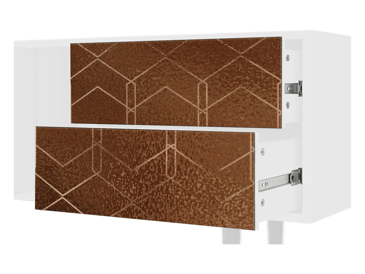 Móvel De Tv* Mueble de TV - 170х69х48 cm - T1 - Chocolate Bar, Branco Bege