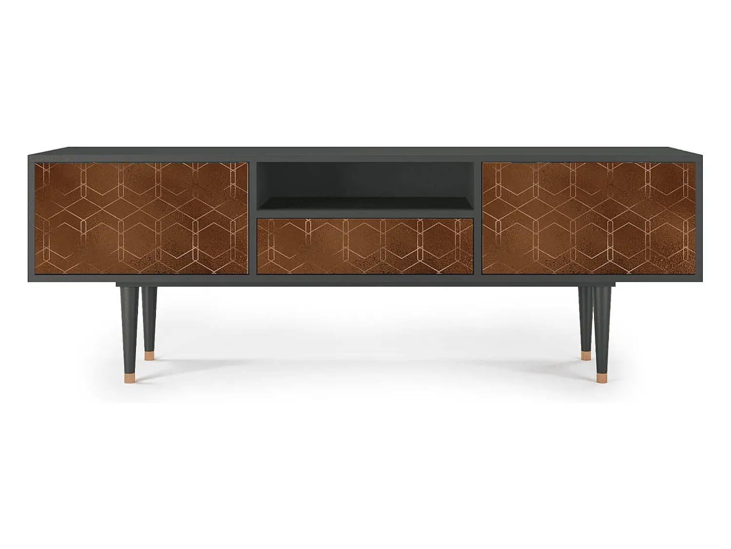 Mueble de TV - 170х59х41 cm - T6 - Chocolate Bar, Antracite^ Móvel De Tv