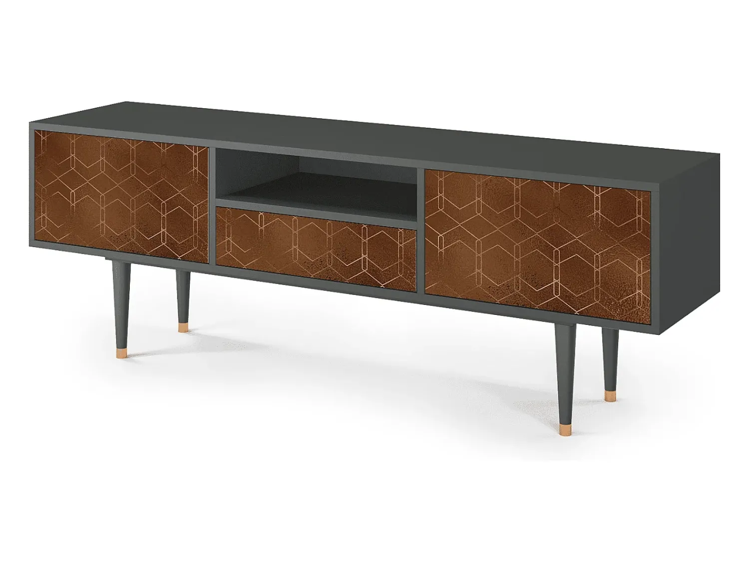 Mueble de TV - 170х59х41 cm - T6 - Chocolate Bar, Antracite^ Móvel De Tv