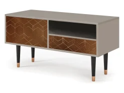 Clearance Mueble de TV - 115х59х48 cm - T3 - Chocolate Bar, Areia Bege