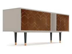 New Mueble de TV - 170х69х48 cm - T1 - Chocolate Bar, Areia Bege
