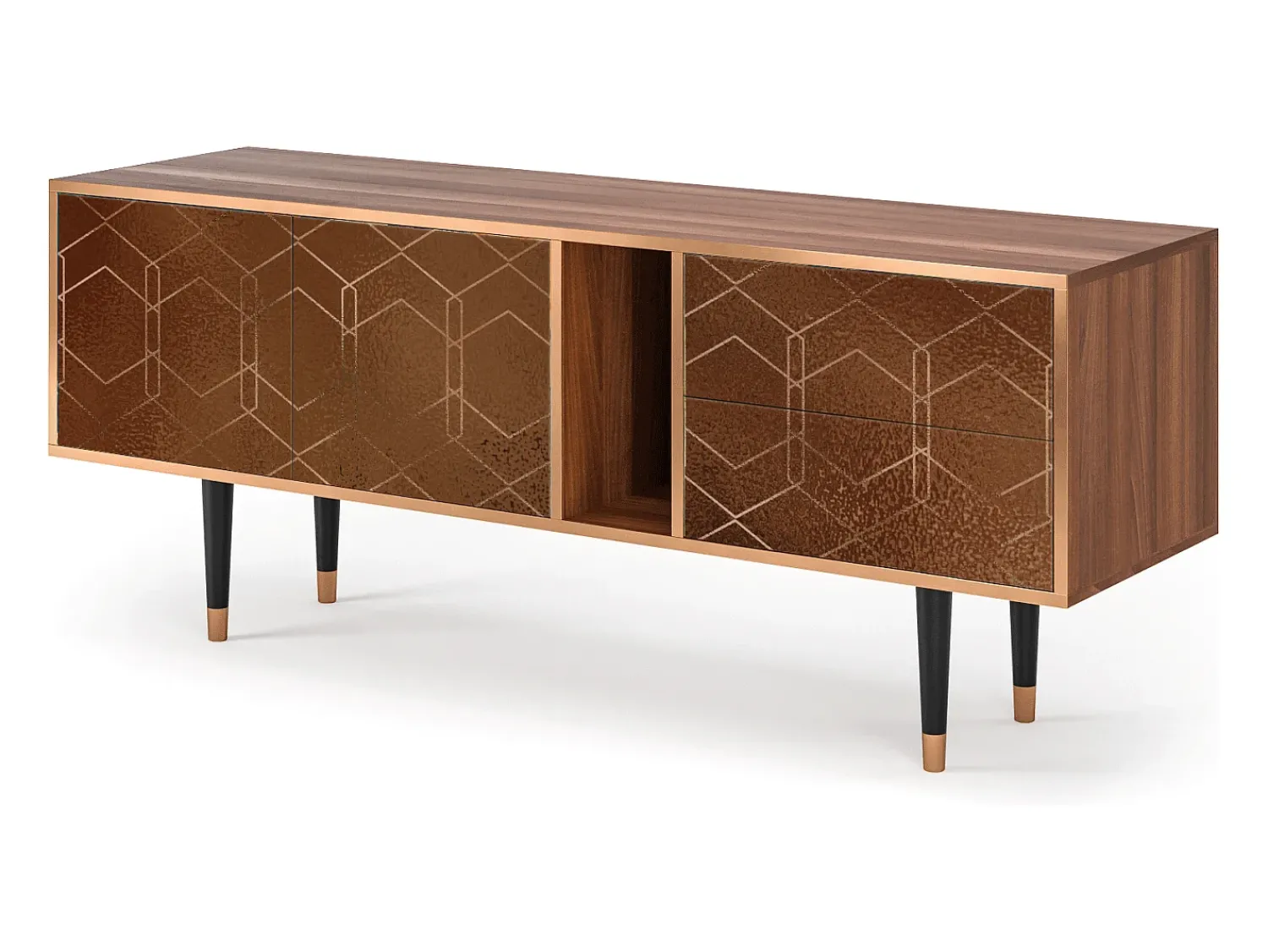 Mueble de TV - 170х69х48 cm - T1 - Chocolate Bar, Nogueira^ Móvel De Tv