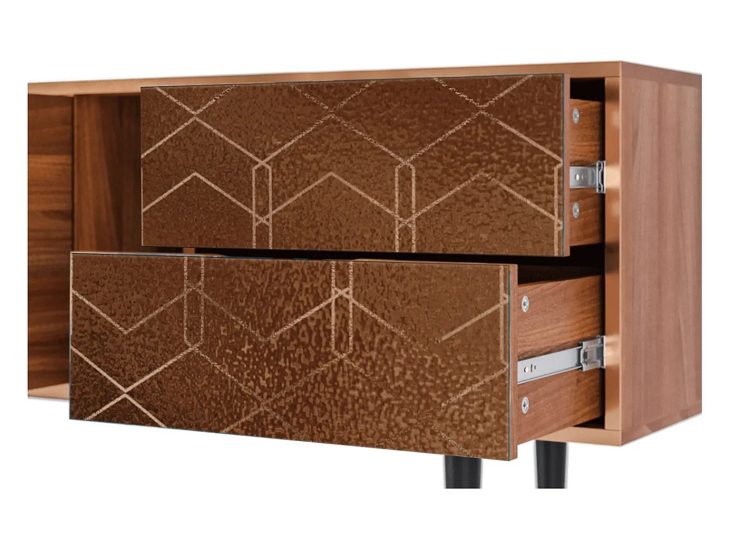 Mueble de TV - 170х69х48 cm - T1 - Chocolate Bar, Nogueira^ Móvel De Tv