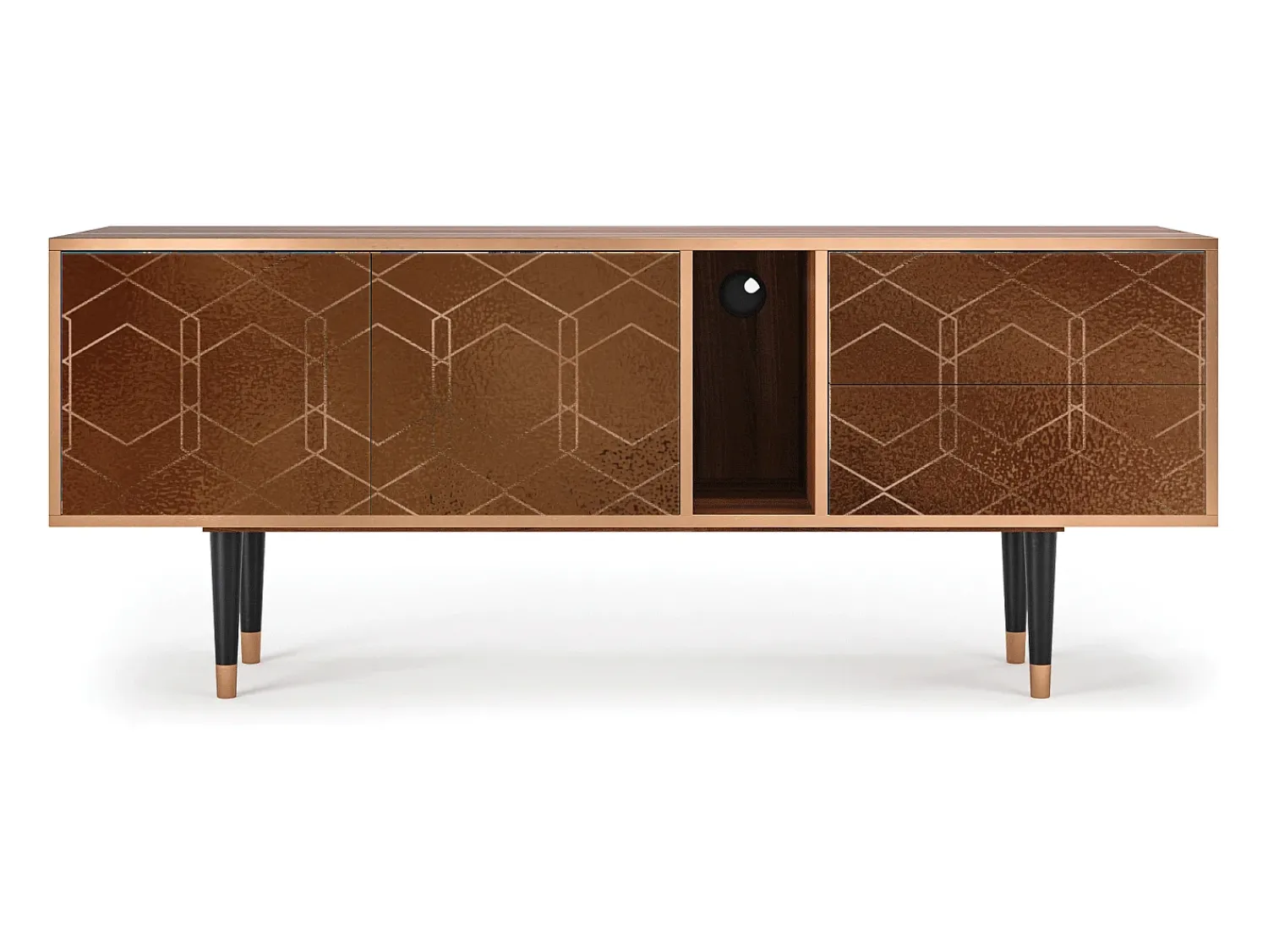 Mueble de TV - 170х69х48 cm - T1 - Chocolate Bar, Nogueira^ Móvel De Tv