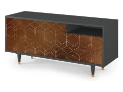 Mueble de TV - 125х56х41 cm - T7 - Chocolate Bar, Antracite^ Móvel De Tv