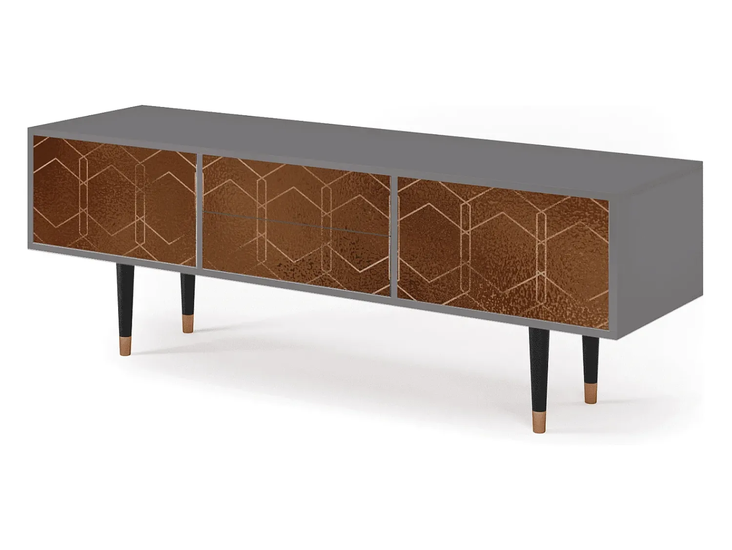Sale Mueble de TV - 170х59х48 cm - T4 - Chocolate Bar, Cinza Cinzento