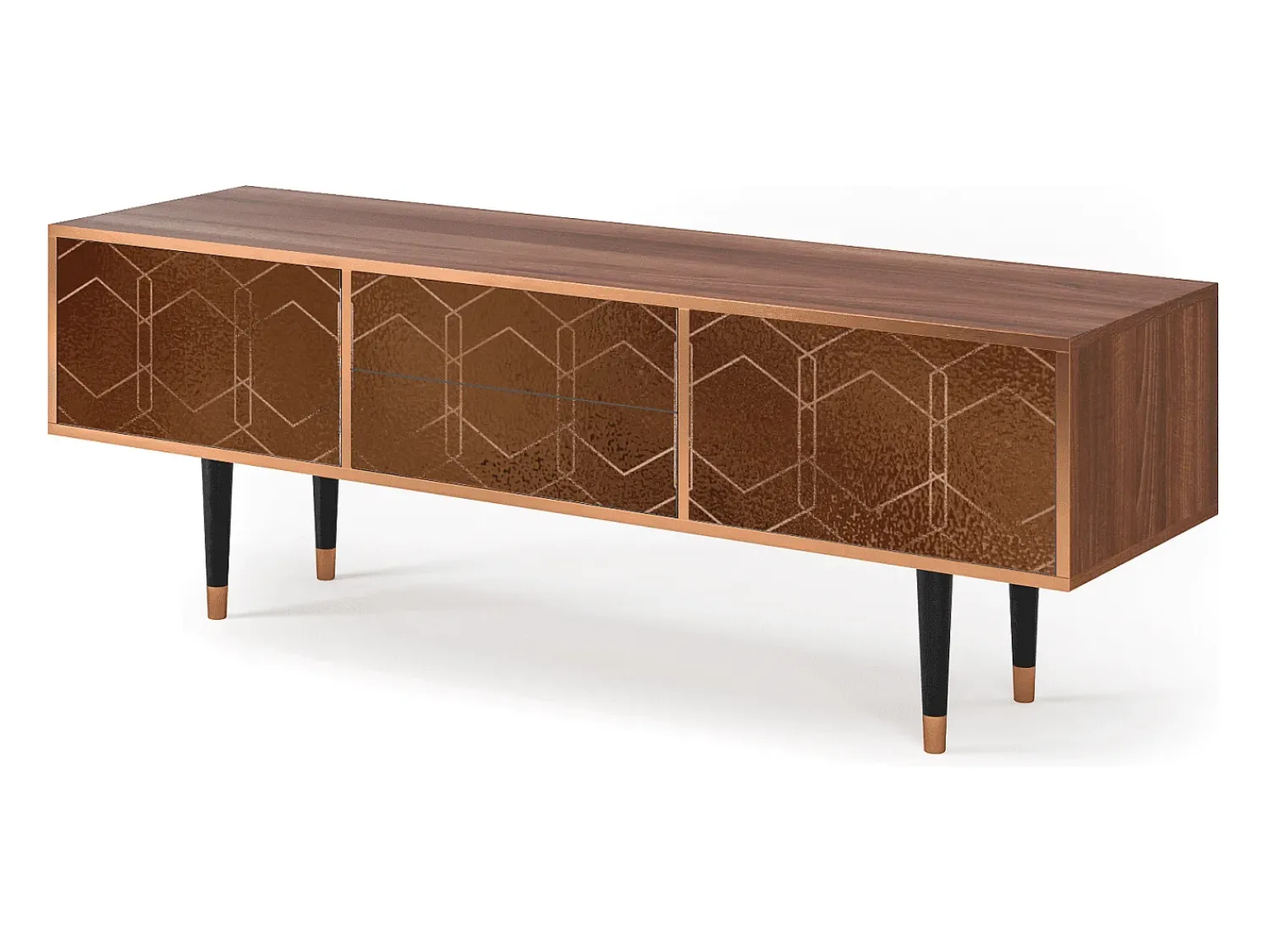 Hot Mueble de TV - 170х59х48 cm - T4 - Chocolate Bar, Nogueira Castanho